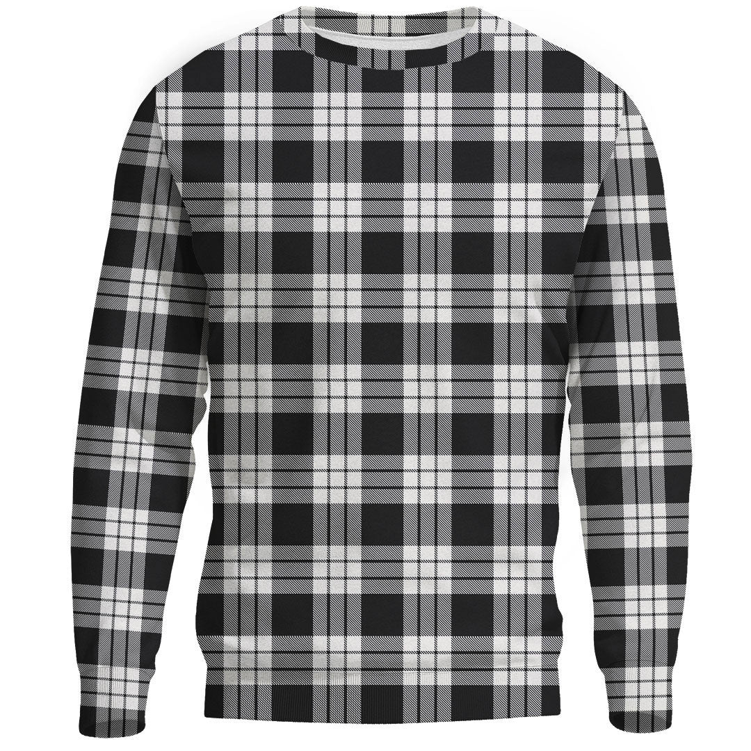MacFarlane Black & White Tartan Plaid Sweatshirt