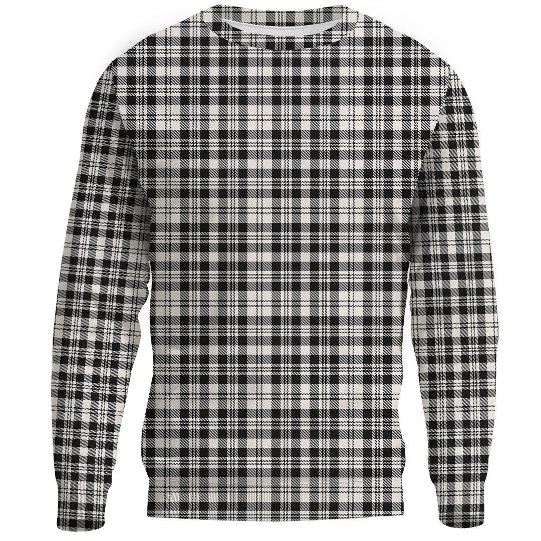 Scott Black & White Ancient Tartan Plaid Sweatshirt