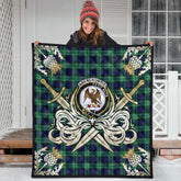 Abercrombie Tartan Premium Quilt Thistle Symbol Gold Royal Style