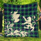 Abercrombie Tartan Premium Quilt Lion Thistle Map Style