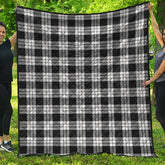 MacFarlane Black & White Tartan Plaid Quilt