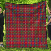 Shaw Red Modern Tartan Plaid Quilt