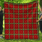 Morrison Red Modern Tartan Plaid Quilt