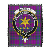 Scottish Tartan Wardlaw Modern Clan Woven Blanket Crest Style