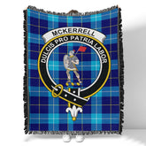 Scottish Tartan McKerrell Clan Woven Blanket Crest Style