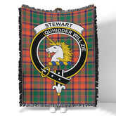 Scottish Tartan Stewart of Appin Ancient Clan Woven Blanket Crest Style