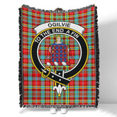 Scottish Tartan Ogilvie Hunting Ancient Clan Woven Blanket Crest Style