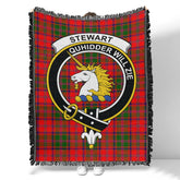Scottish Tartan Stewart of Appin Modern Clan Woven Blanket Crest Style