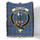 Scottish Tartan MacLaine of Loch Buie Clan Woven Blanket Crest Style