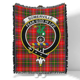 Scottish Tartan Somerville Modern Clan Woven Blanket Crest Style