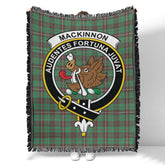 Scottish Tartan MacKinnon Hunting Ancient Clan Woven Blanket Crest Style