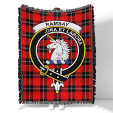 Scottish Tartan Ramsay Modern Clan Woven Blanket Crest Style