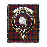 Scottish Tartan Tennant Clan Woven Blanket Crest Style