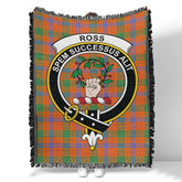 Scottish Tartan Ross Ancient Clan Woven Blanket Crest Style