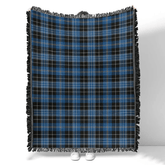 Scottish Tartan Clergy Blue Clan Woven Blanket Plaid Style