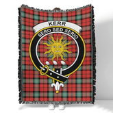 Scottish Tartan Kerr Ancient Clan Woven Blanket Crest Style