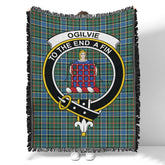 Scottish Tartan Ogilvie Hunting Modern Clan Woven Blanket Crest Style