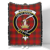 Scottish Tartan Matheson Modern Clan Woven Blanket Crest Style