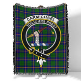 Scottish Tartan Carmichael Modern Clan Woven Blanket Crest Style