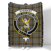 Scottish Tartan Stewart Hunting Weathered Clan Woven Blanket Crest Style