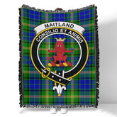 Scottish Tartan Maitland Clan Woven Blanket Crest Style
