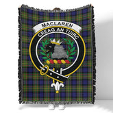 Scottish Tartan MacLaren Modern Clan Woven Blanket Crest Style