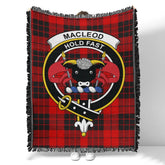 Scottish Tartan MacLeod of Raasay Clan Woven Blanket Crest Style