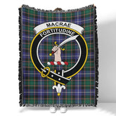 Scottish Tartan MacRae Hunting Modern Clan Woven Blanket Crest Style