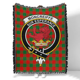 Scottish Tartan Moncrieffe Clan Woven Blanket Crest Style