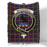 Scottish Tartan MacDonnell of Glengarry Modern Clan Woven Blanket Crest Style