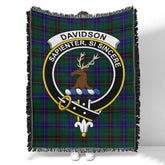 Scottish Tartan Davidson Modern Clan Woven Blanket Crest Style