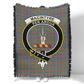 Scottish Tartan MacIntyre Ancient Clan Woven Blanket Crest Style