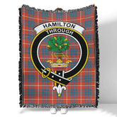 Scottish Tartan Hamilton Ancient Clan Woven Blanket Crest Style