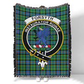 Scottish Tartan Forsyth Ancient Clan Woven Blanket Crest Style
