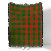 Scottish Tartan Menzies Green Modern Clan Woven Blanket Plaid Style