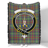 Scottish Tartan Shaw Green Modern Clan Woven Blanket Crest Style