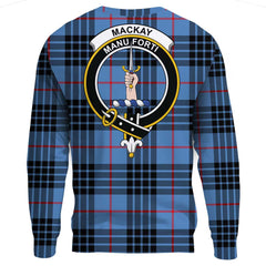 MacKay Blue Tartan Crest Sweatshirt