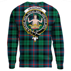 Urquhart Broad Red Ancient Tartan Crest Sweatshirt
