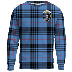 MacKay Blue Tartan Crest Sweatshirt