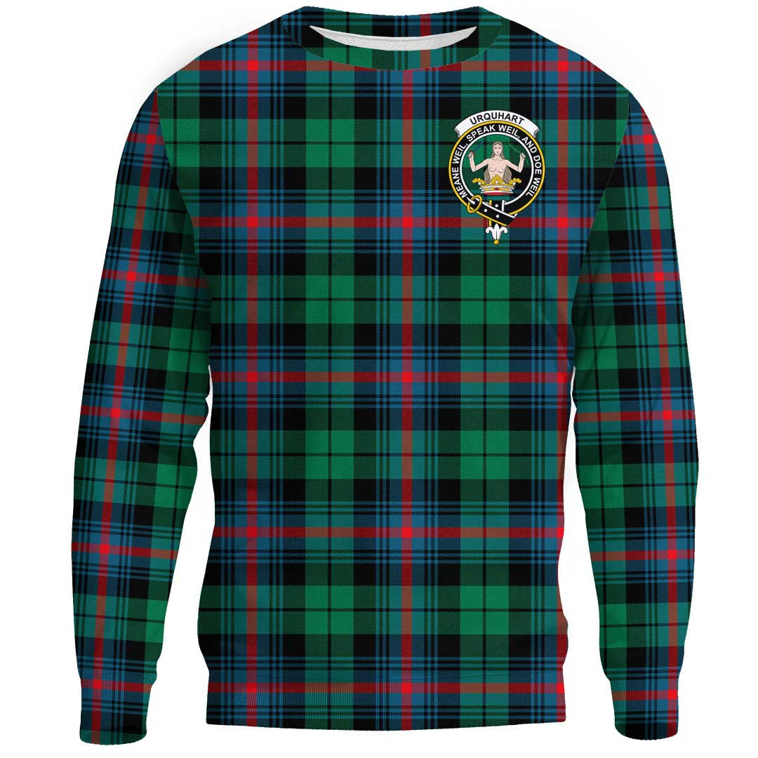 Urquhart Broad Red Ancient Tartan Crest Sweatshirt