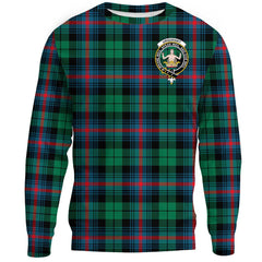 Urquhart Broad Red Ancient Tartan Crest Sweatshirt