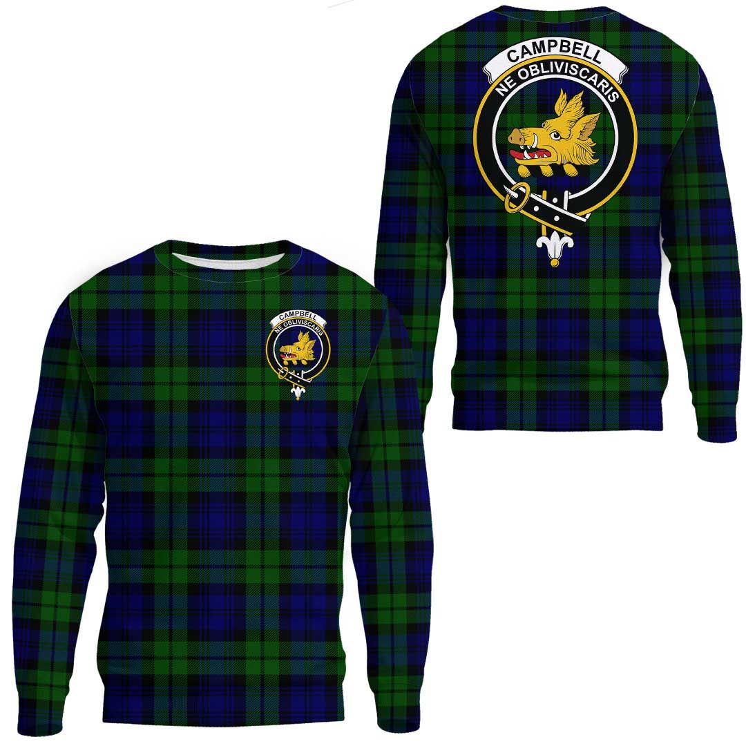 Campbell Modern Tartan Crest Sweatshirt