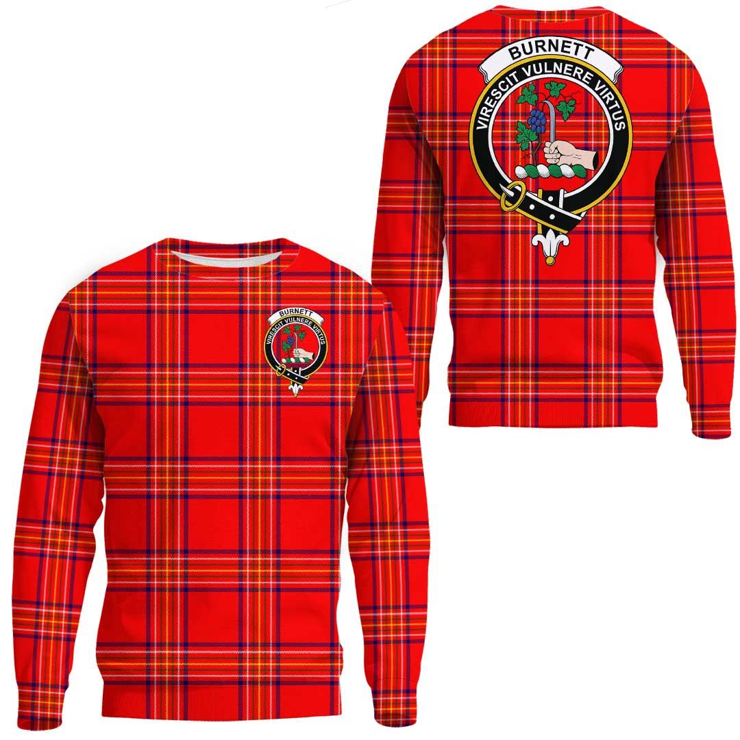 Burnett Modern Tartan Crest Sweatshirt