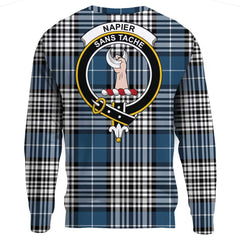 Napier Modern Tartan Crest Sweatshirt