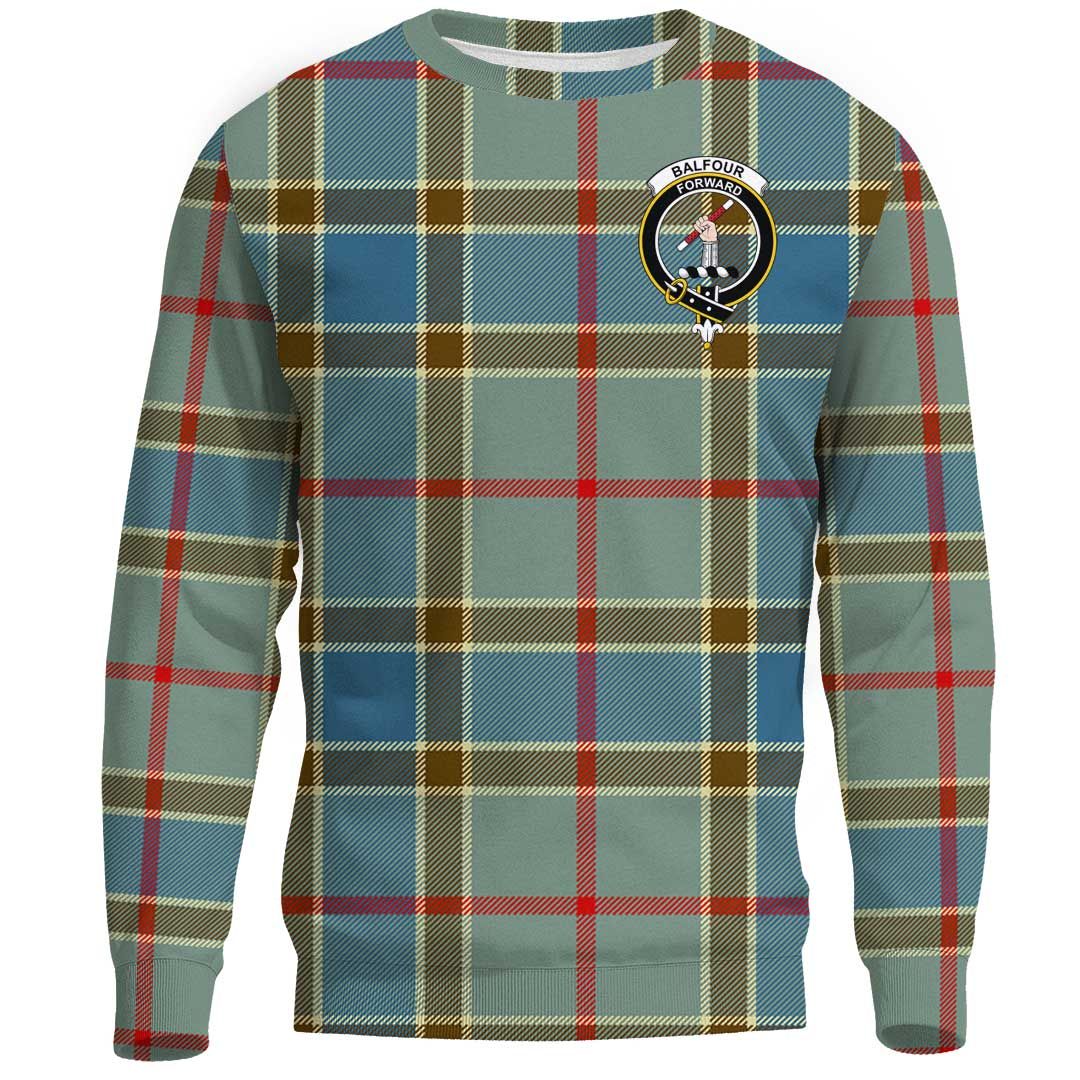 Balfour Blue Tartan Crest Sweatshirt