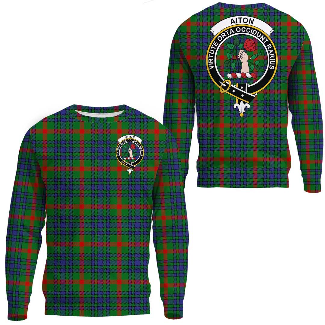 Aiton Tartan Crest Sweatshirt