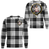MacFarlane Black & White Tartan Crest Sweatshirt
