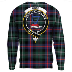 Rose Hunting Modern Tartan Crest Sweatshirt