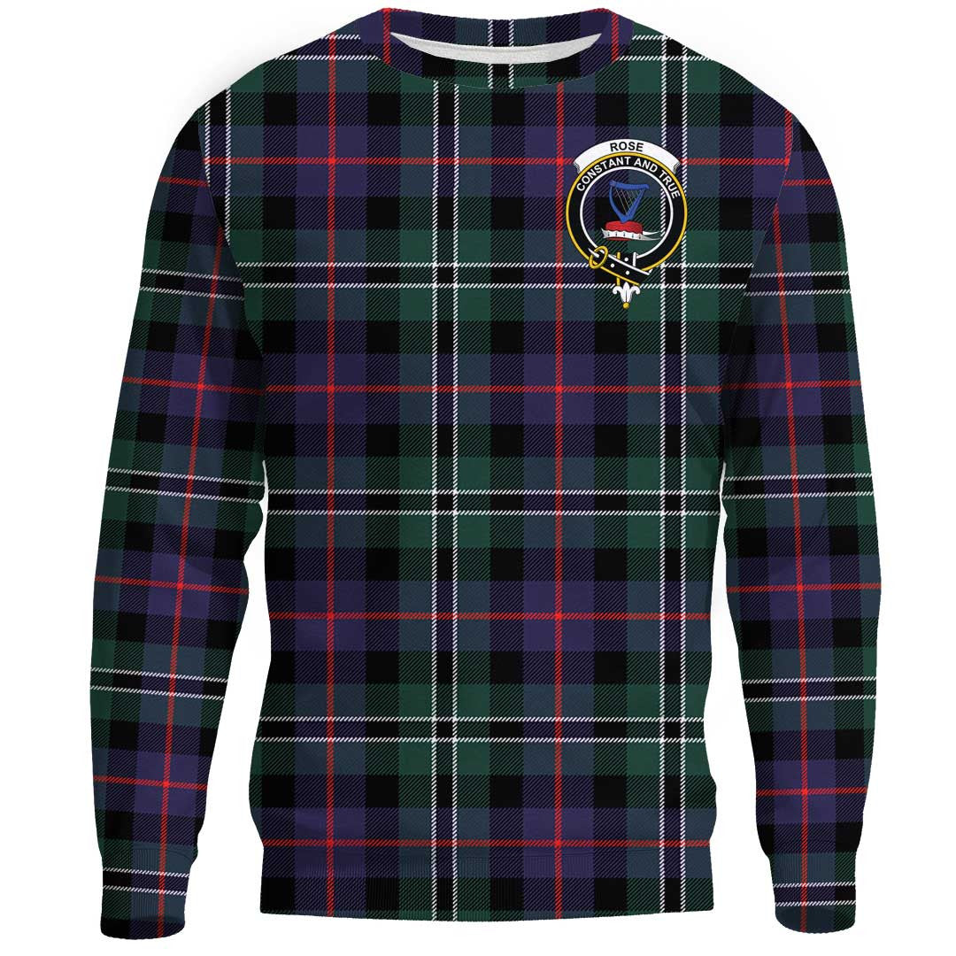 Rose Hunting Modern Tartan Crest Sweatshirt