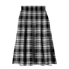 Menzies Black & White Modern Tartan Plaid Ladies Skirt